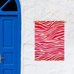 Hot Pink Zebra Pattern Print Garden Flag