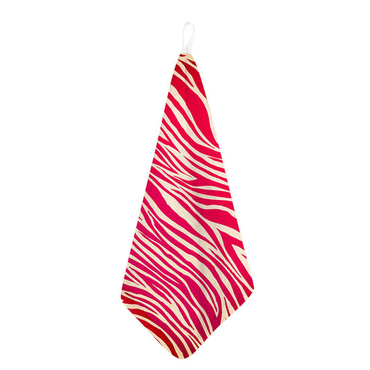 Hot Pink Zebra Pattern Print Hand Towel