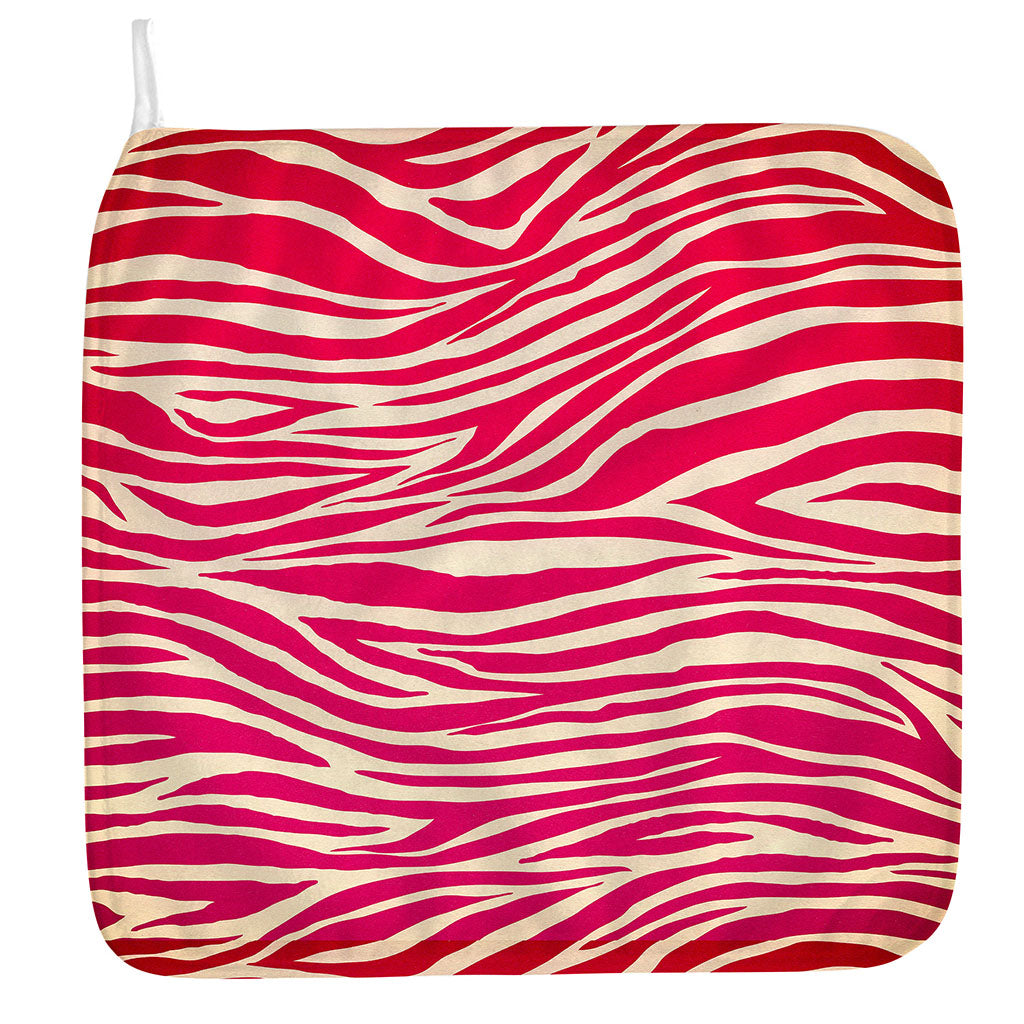 Hot Pink Zebra Pattern Print Hand Towel