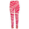 Hot Pink Zebra Pattern Print High-Waisted Pocket Leggings