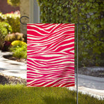 Hot Pink Zebra Pattern Print House Flag
