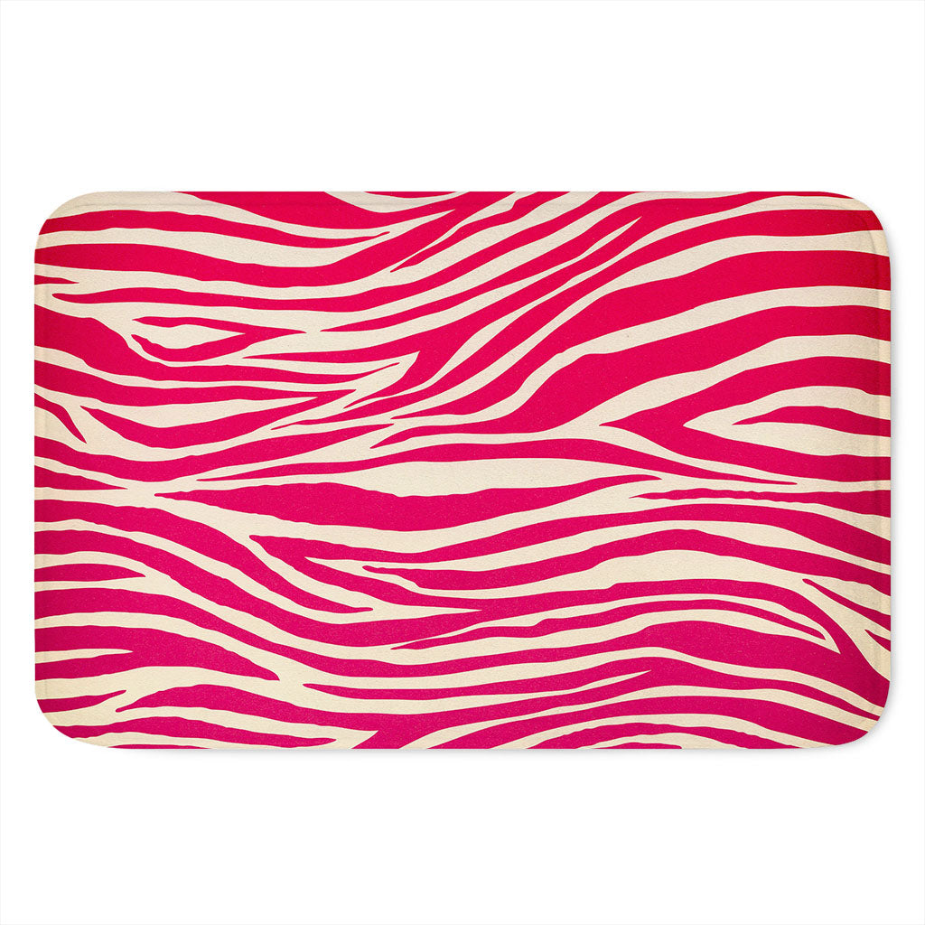 Hot Pink Zebra Pattern Print Indoor Door Mat