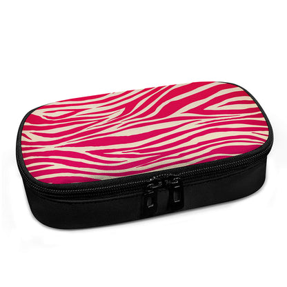 Hot Pink Zebra Pattern Print Insulin Cooler Travel Case