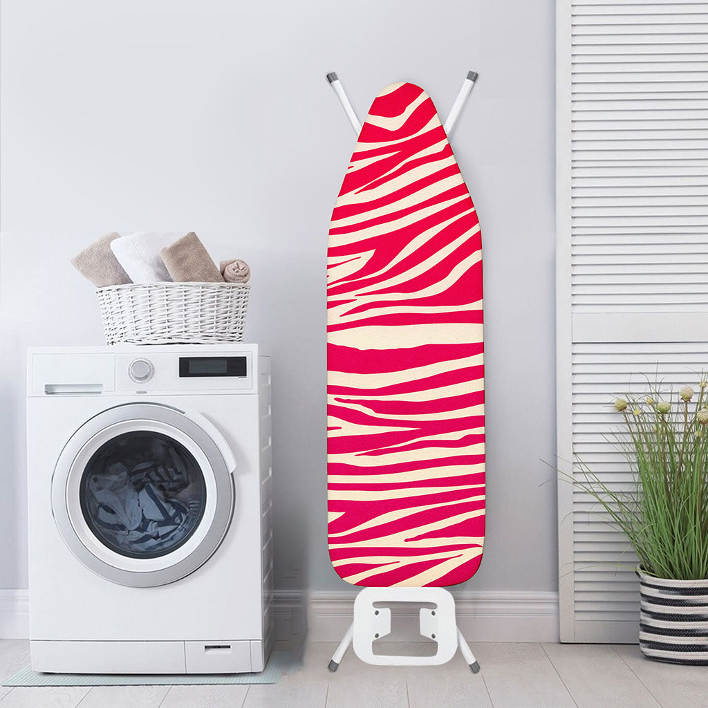 Hot Pink Zebra Pattern Print Ironing Board Cover