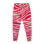 Hot Pink Zebra Pattern Print Jogger Pants