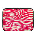 Hot Pink Zebra Pattern Print Laptop Sleeve