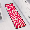 Hot Pink Zebra Pattern Print Long Kitchen Mat