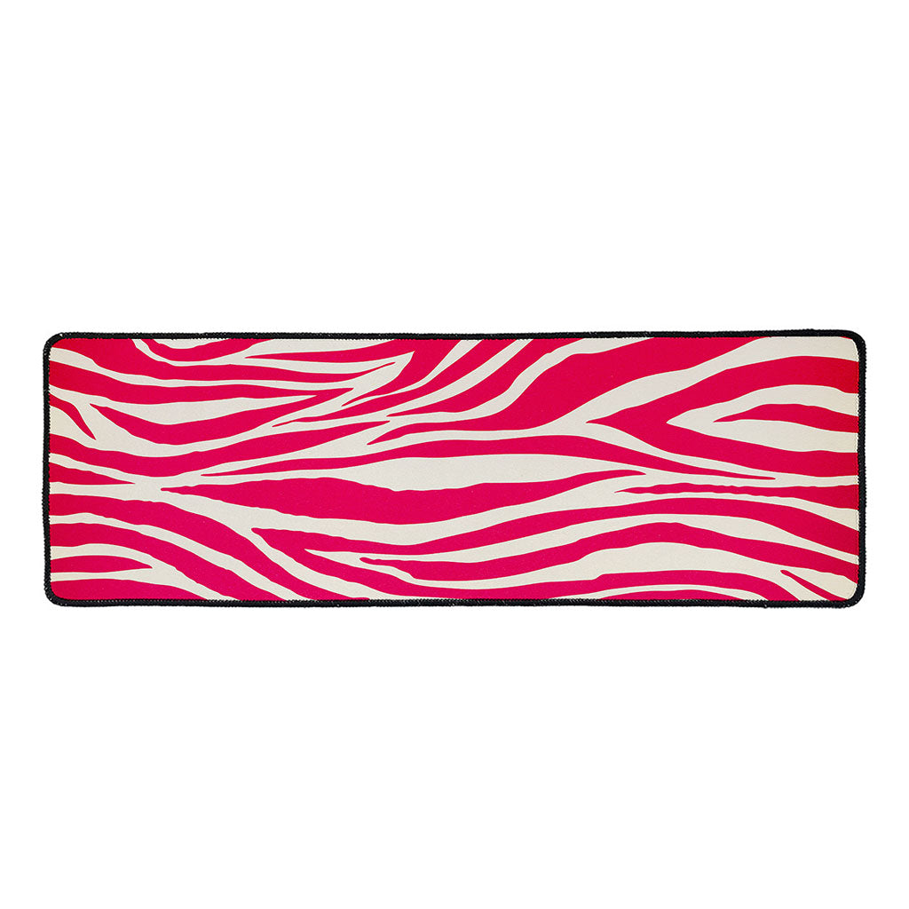 Hot Pink Zebra Pattern Print Long Kitchen Mat