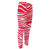 Hot Pink Zebra Pattern Print Men's Compression Pants