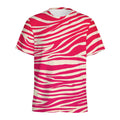 Hot Pink Zebra Pattern Print Men's Athletic T-Shirt