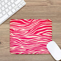 Hot Pink Zebra Pattern Print Mouse Pad