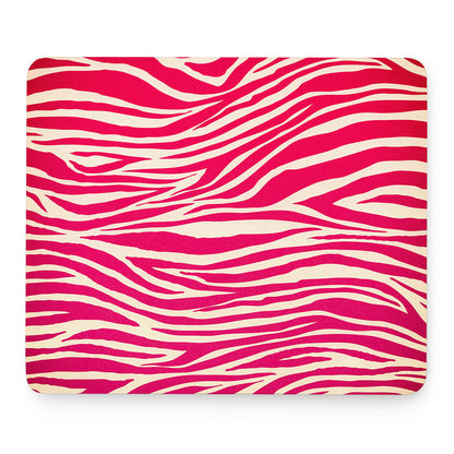 Hot Pink Zebra Pattern Print Mouse Pad