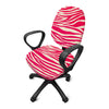 Hot Pink Zebra Pattern Print Office Chair Cover