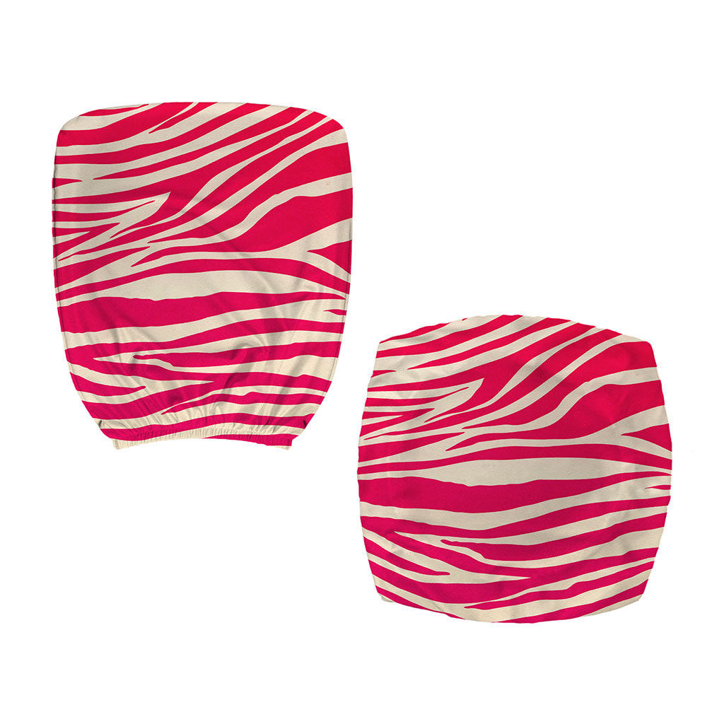 Hot Pink Zebra Pattern Print Office Chair Cover