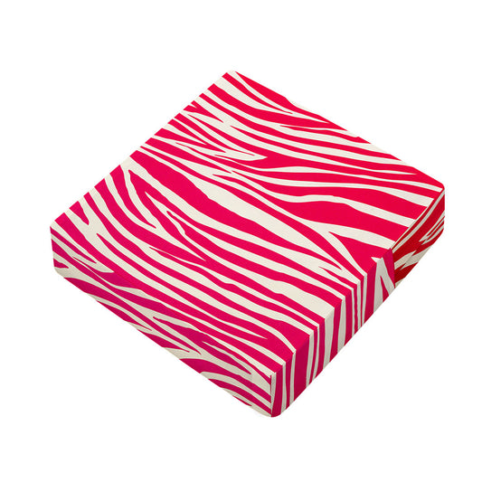 Hot Pink Zebra Pattern Print Outdoor Seat Cushion Cover