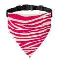 Hot Pink Zebra Pattern Print Over The Collar Dog Bandana