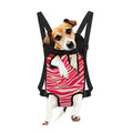 Hot Pink Zebra Pattern Print Pet Carrier Backpack