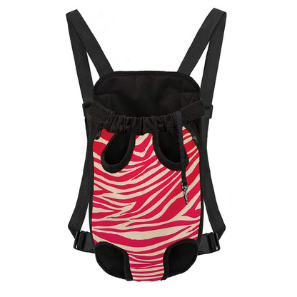 Hot Pink Zebra Pattern Print Pet Carrier Backpack