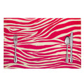 Hot Pink Zebra Pattern Print Placemat