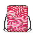 Hot Pink Zebra Pattern Print Rectangular Crossbody Bag
