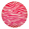 Hot Pink Zebra Pattern Print Round Blanket