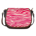 Hot Pink Zebra Pattern Print Saddle Bag