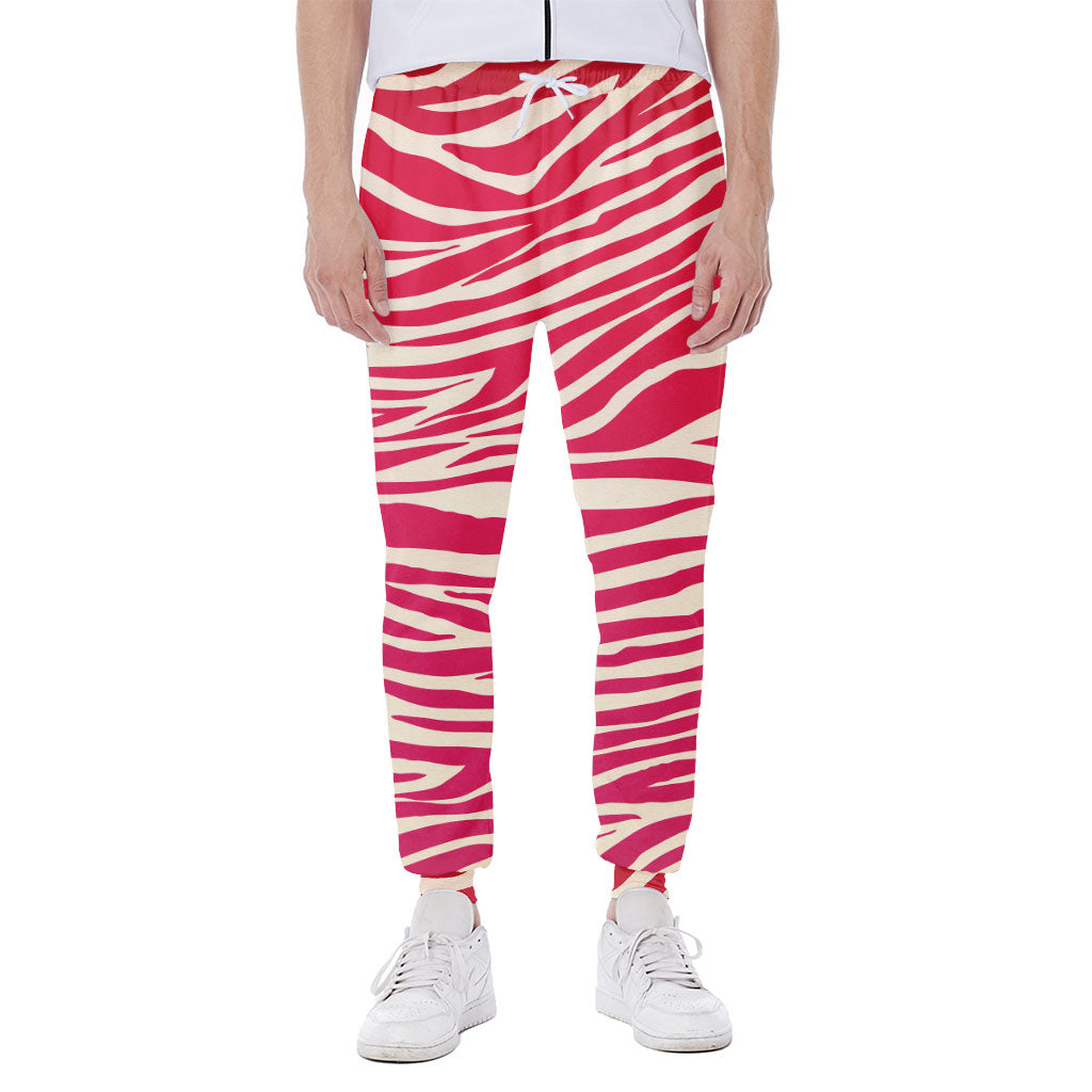 Hot Pink Zebra Pattern Print Scuba Joggers