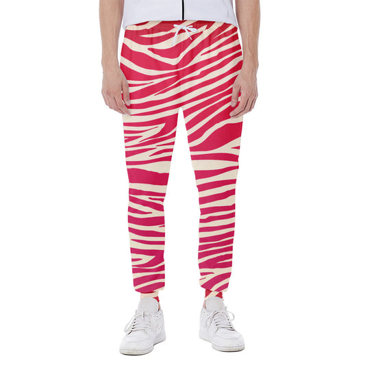 Hot Pink Zebra Pattern Print Scuba Joggers