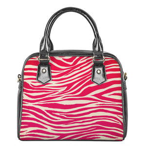 Hot Pink Zebra Pattern Print Shoulder Handbag