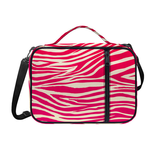 Hot Pink Zebra Pattern Print Shoulder Strap Bible Bag