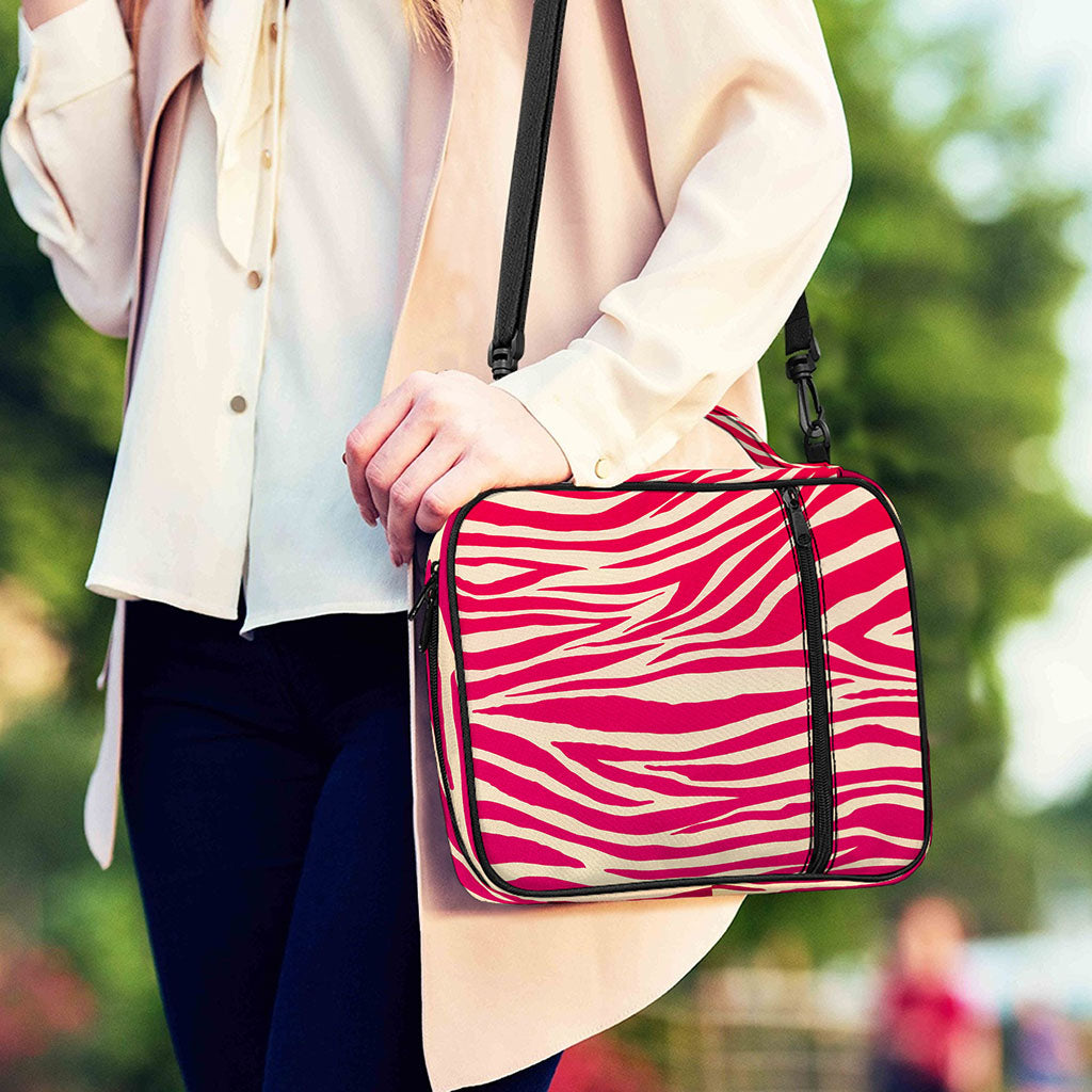 Hot Pink Zebra Pattern Print Shoulder Strap Bible Bag