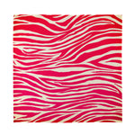 Hot Pink Zebra Pattern Print Silk Bandana
