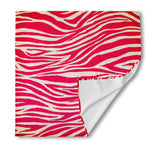 Hot Pink Zebra Pattern Print Silk Bandana