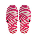Hot Pink Zebra Pattern Print Slippers