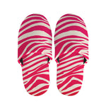 Hot Pink Zebra Pattern Print Slippers