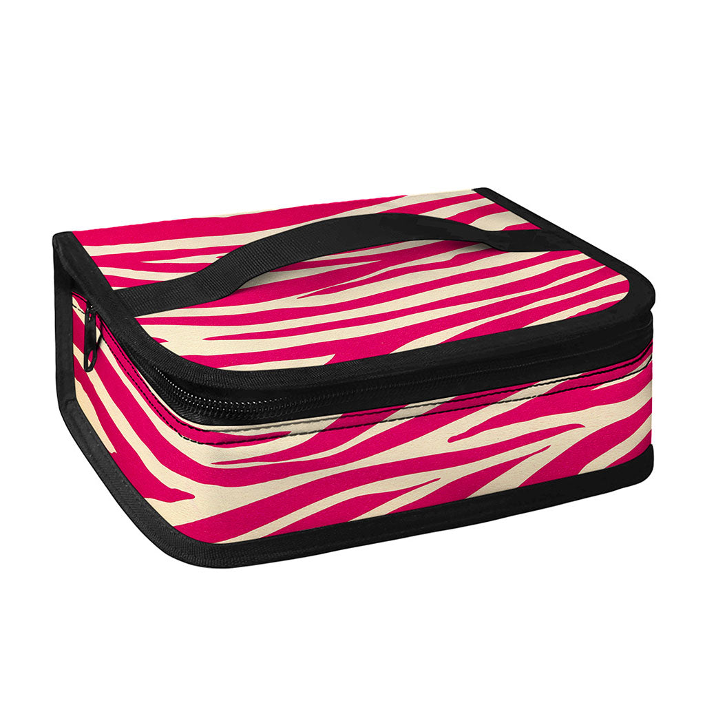 Hot Pink Zebra Pattern Print Small Lunch Bag