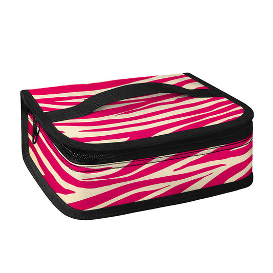 Hot Pink Zebra Pattern Print Small Lunch Bag