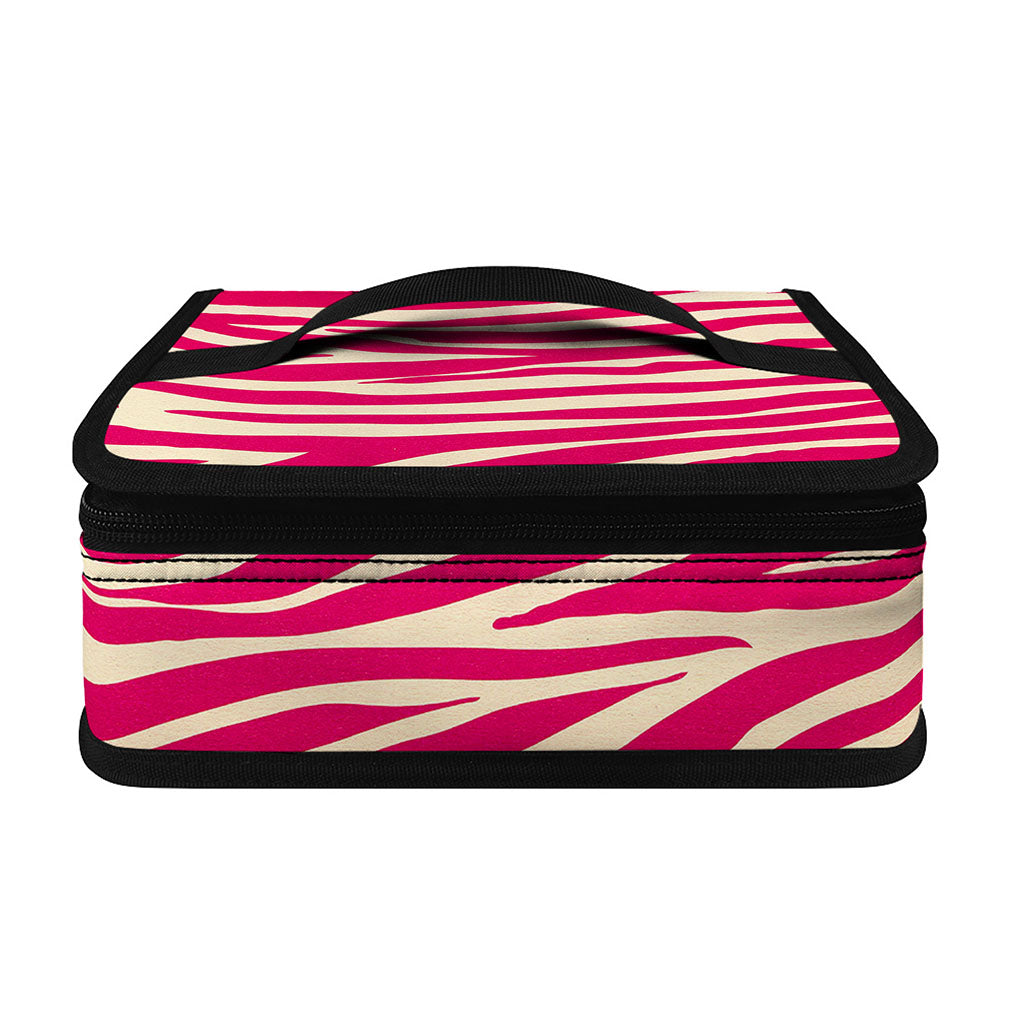 Hot Pink Zebra Pattern Print Small Lunch Bag