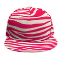 Hot Pink Zebra Pattern Print Snapback Cap