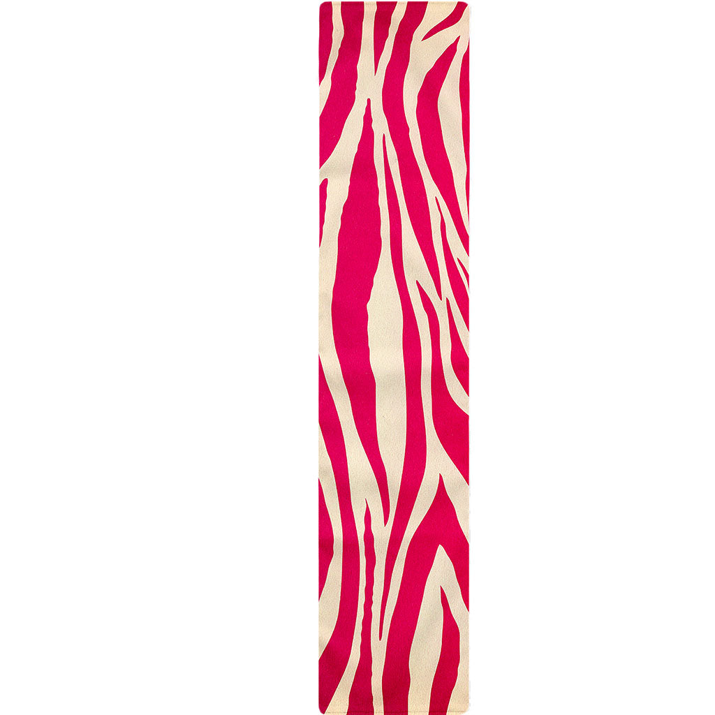 Hot Pink Zebra Pattern Print Table Runner