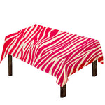 Hot Pink Zebra Pattern Print Tablecloth