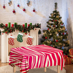 Hot Pink Zebra Pattern Print Tablecloth