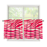 Hot Pink Zebra Pattern Print Tier Curtains