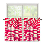 Hot Pink Zebra Pattern Print Tier Curtains