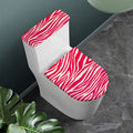 Hot Pink Zebra Pattern Print Toilet Lid And Tank Cover Set