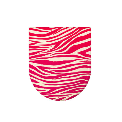 Hot Pink Zebra Pattern Print Toilet Lid Cover