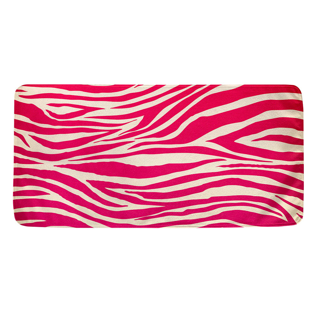 Hot Pink Zebra Pattern Print Towel