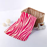 Hot Pink Zebra Pattern Print Towel