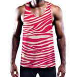 Hot Pink Zebra Pattern Print Training Tank Top