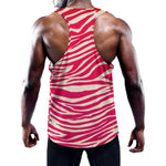 Hot Pink Zebra Pattern Print Training Tank Top
